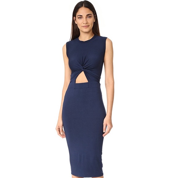 Enza Costa Twist Front Dress in Peach - Picture 3 of 7